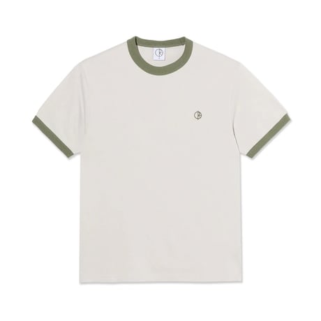 Polar Skate Ringer Tee - Taupe/Army Green