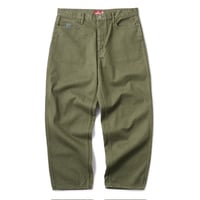 Hellrazor Baggie Denim Pants - Moss Green