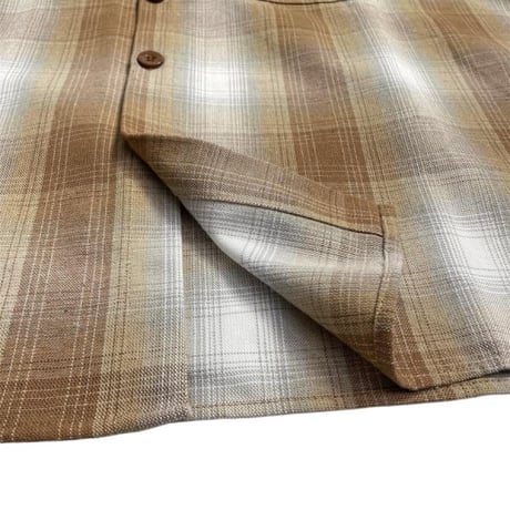 FB County S/S Checker Flannel Shirts - Tan/White