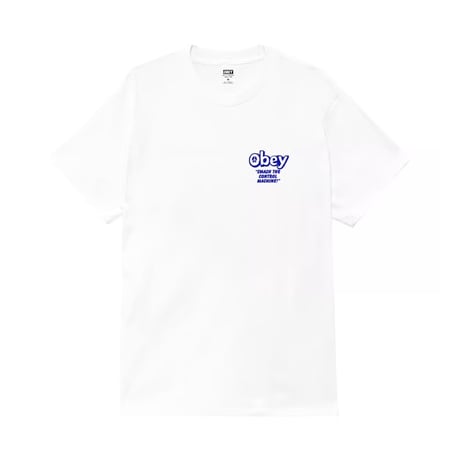 OBEY Smash The Control Tee - White Faded Wash