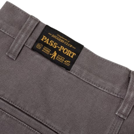 Passport Double Knee Diggers Club Pant Charcoal