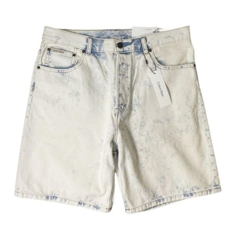 CALVIN KLEIN Bleach Denim Shorts - Blue