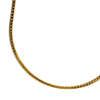 18k Gold Plated 1.5mm Box Chain Necklace Gold