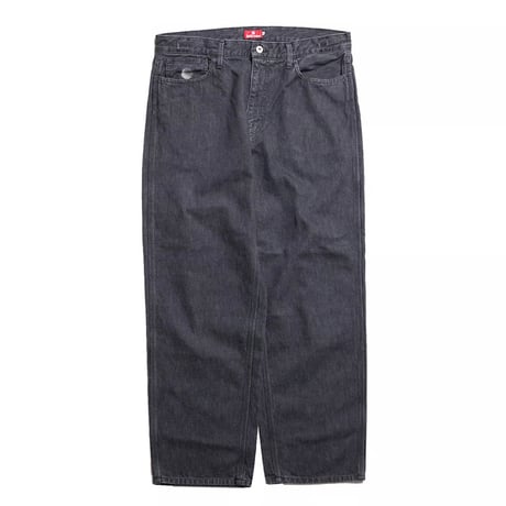 Hellrazor Baggie Denim Pants Wash Black