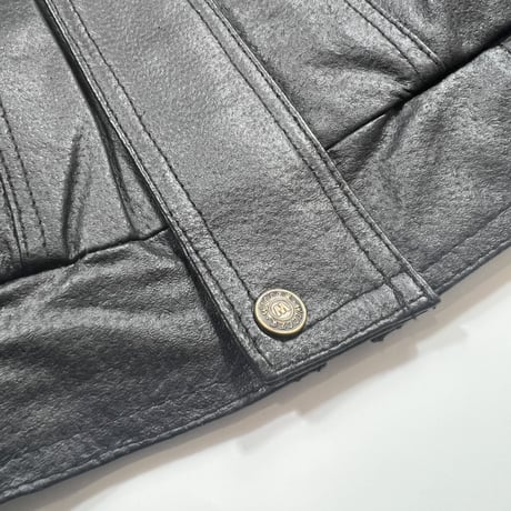 Deadstock Gianni Velente Leather Jacket Black