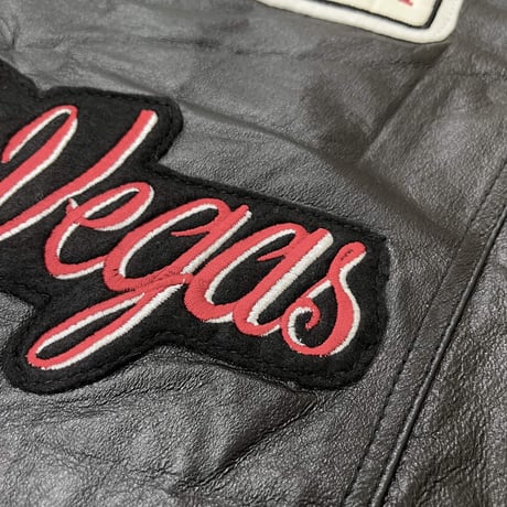 Deadstock Las Vegas Genuin Leather Jacket Black