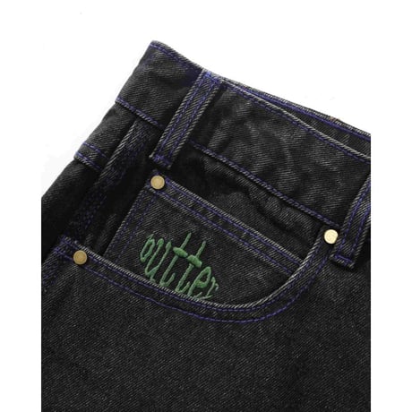 Butter Goods Spider Denim Jeans Washed Black