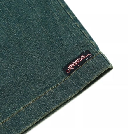 YARDSALE Slub Denim Shorts - Green
