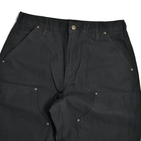 Carhartt USA B136 Double Front Washed Duck Utility Work Pants Black