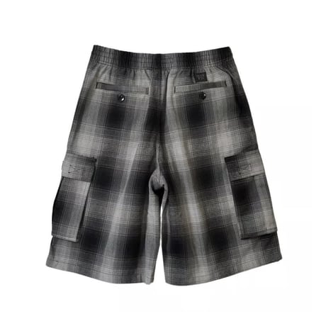 FB County Checker Cargo Shorts - Black/Grey