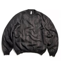 Los Angeles Apparel HF07DD 14oz Heavy Fleece Crewneck Drip Dye - Black