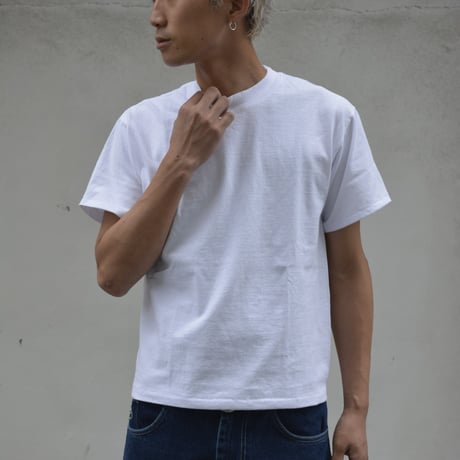 Custom La Apparel s/s Garment Dye Crewneck 6.5oz - White