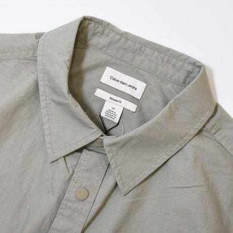 Calvin Klein L/S Relaxed Fit Ripstop Shirts - Khaki
