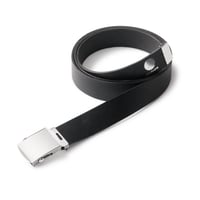 Hellrazor Logo Leather Belt -Black/Silver