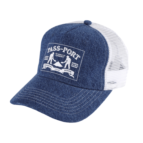 Pass~Port Workers Club Denim Packers Trucker - Washed Dark Indigo