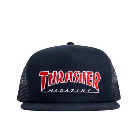 Thrasher Outlined Trucker Hat - Navy