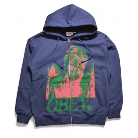 OBEY Blindfold Zip Hoodie - Academy Navy