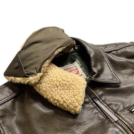 Levi's USA Leather Bomber Jacket Brown