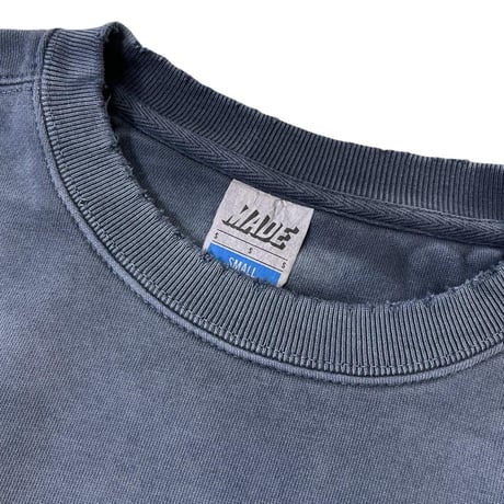 Made Blanks Varsity Crewneck Sweatshirts Vintage Distressed Navy Charcoal
