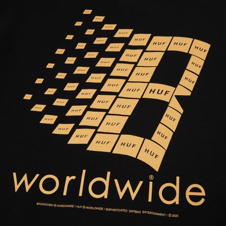 Huf ×Bronze56K Crewneck Sweat Black