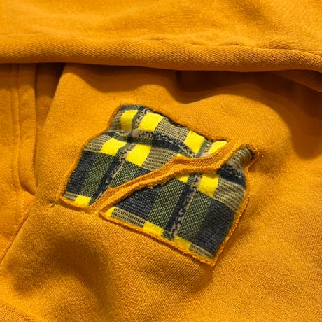 Rawdrip Osaka Lining Patchwork Zip Hoodie Orange