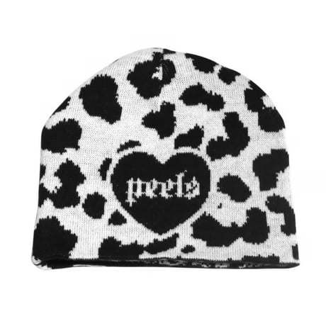 Peels Reversible Beanie Snakeskin vs Snow leopard - Black