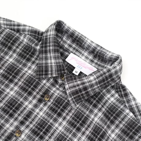 YARDSALE Faded Plaid Shirt - Black