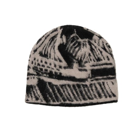 Hoddle Mohair Landscape Beanie - Black