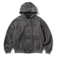 Hellrazor Block Baggie Denim Jacket - Dark Black