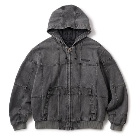 Hellrazor Block Baggie Denim Jacket - Dark Black