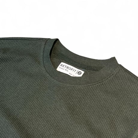RETROFIT Crewneck L/S Thermal Knit T-Shirt - Dusty Olive