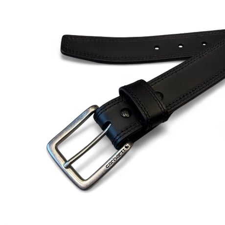 Carhartt Leather Engraved Buckle Belt A0005503 - Black
