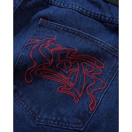 Butter Goods Drummer Baggy Denim Shorts - Dark Indigo