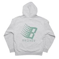Bronze56K Logo Puff Print Hoodie Heather Grey