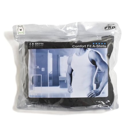 PRO5 3pack Comfort Fit A-Shirts - Black