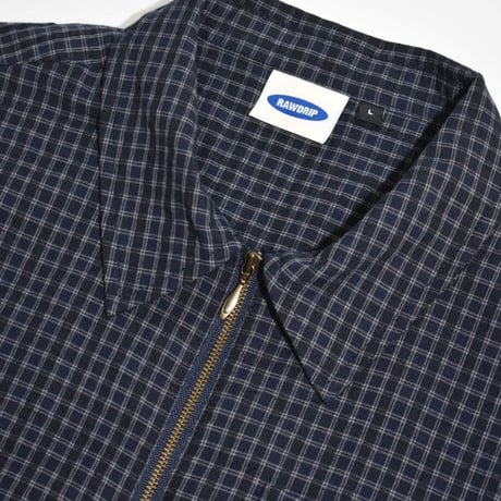 RAWDRIP S/S Full Zip Dobby Shirts - Navy
