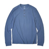 Sonoma Goods L/S Waffle Henley Thermal - Biplane Blue