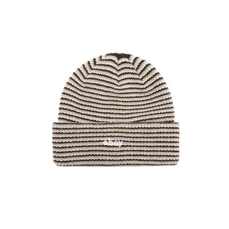 OBEY Parker Striped Beanie Gray Mixture