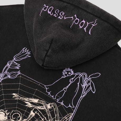 Pass~Port x May Gibbss Webbed Bed Zip Hoodie - Black