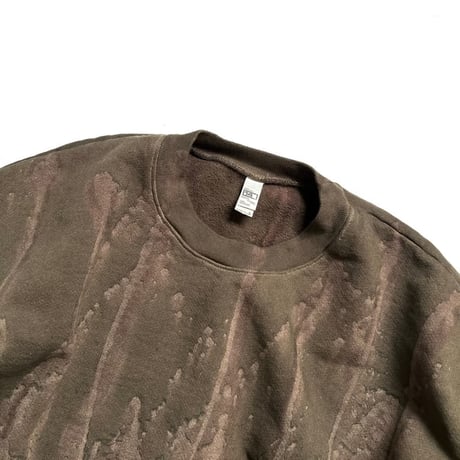 Los Angeles Apparel 14oz Heavy Fleece Crewneck Drip Dye Olive