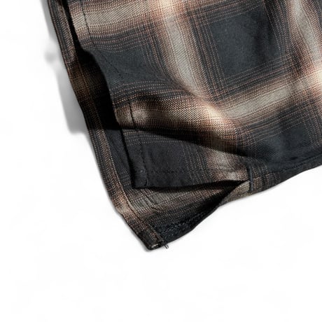PRO CLUB Comfort Ombre Checker S/S Shirts - Brown