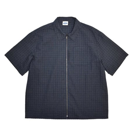 RAWDRIP S/S Full Zip Dobby Shirts - Navy