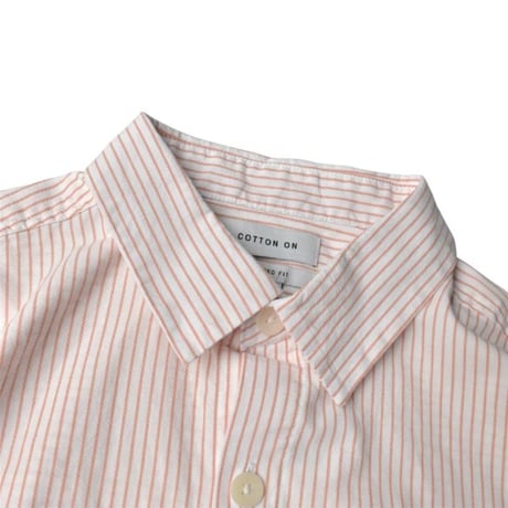 COTTON ON Hampton L/S Shirt - Apricot Stripe