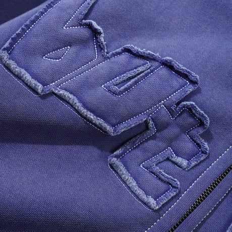 Butter Goods Mineral Wash Zip Thru Hoodie Blue