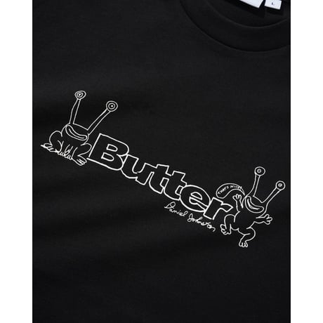 BUTTERGOODS × DANIEL JOHNSTON Frog Logo Tee - Black