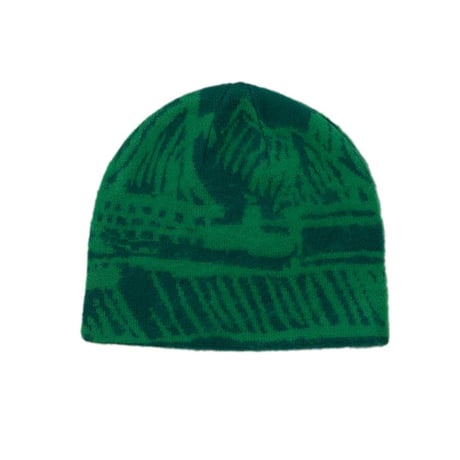 Hoddle Mohair Landscape Beanie - Green