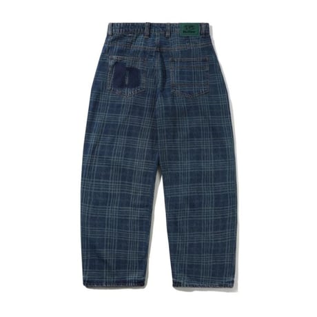 Butter Goods Burn Wide Cut Denim Jeans - Plaid