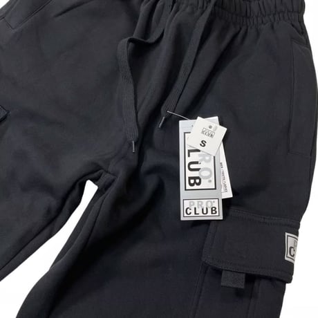PRO CLUB Heavyweight Fleece Cargo Shorts - Black