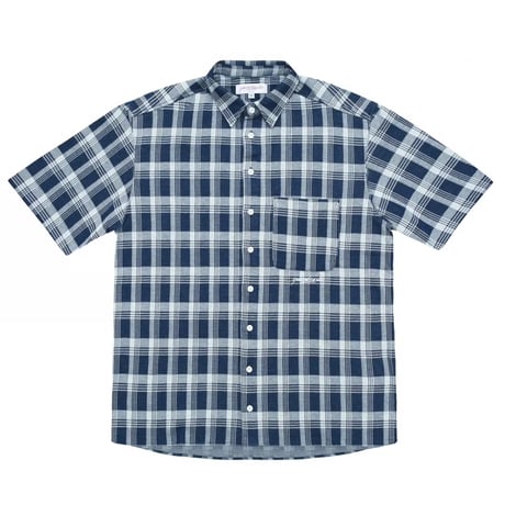 Yardsale YS Knitted Short Sleeved Shirt -Blue/White