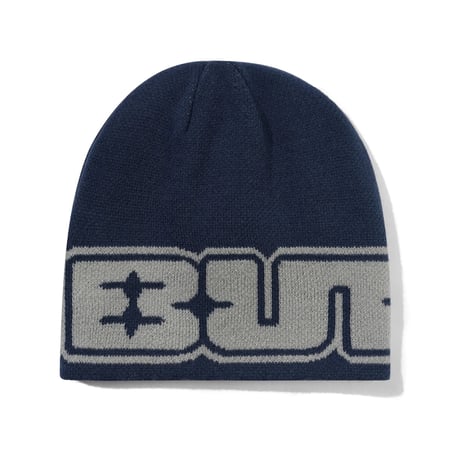 BUTTER GOODS Glint Reversible Skully Beanie - Grey/Navy